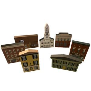 The Cat’s Meow 1992 Series X Lot of 7 Buildings –style by Faline Jones